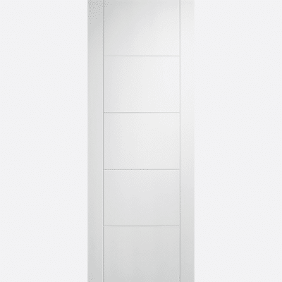 WHITE VANCOUVER 5P BESPOKE SIZES AVAILABLE The five centre panels of the Vancouver 5P door design create a ladder style effect. This internal door is a modern asset and is perfect for contemporary homes. Primed White, this door is ready for you to finish, meaning it is versatile enough to match all interior. NB: Standard doors supplied semi solid core. Fire Doors are supplied solid core.